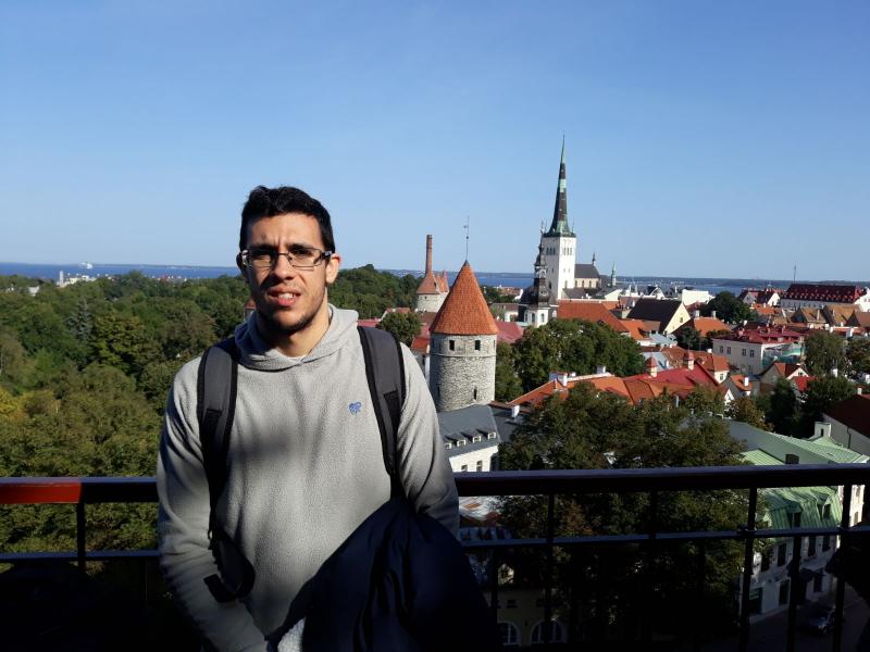 Francisco durante su Erasmus en Finlandia